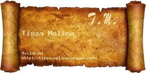 Tisza Melina névjegykártya